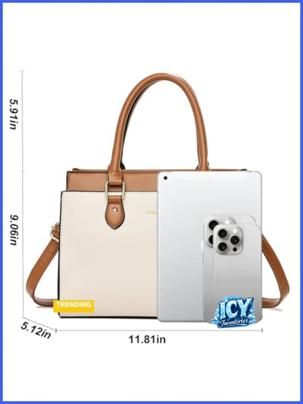 Women's Satchel Handbag Faux Leather Top Handle Crossbody